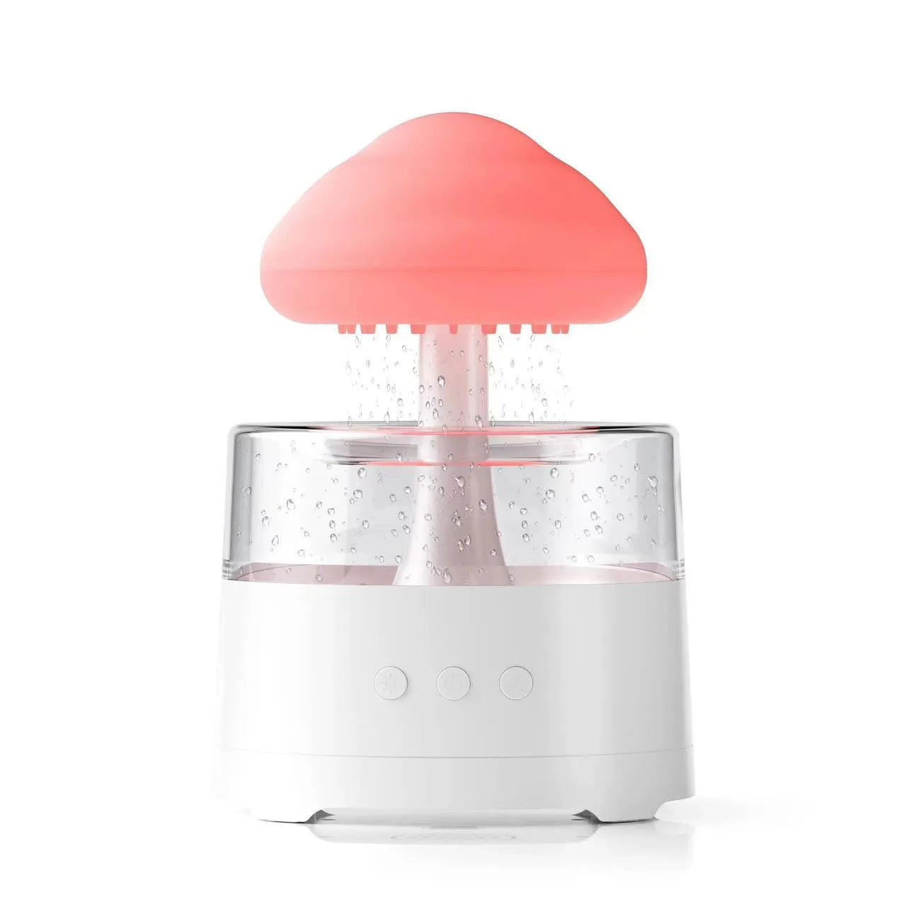 Creative mushroom cloud shaped resin desktop aroma diffuser with white colourful light and USB power