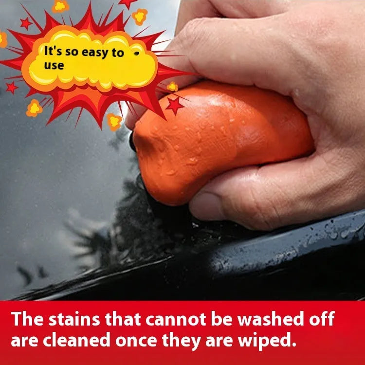 Orange volcanic mud clay bar 100g for car paint decontamination and iron powder removal