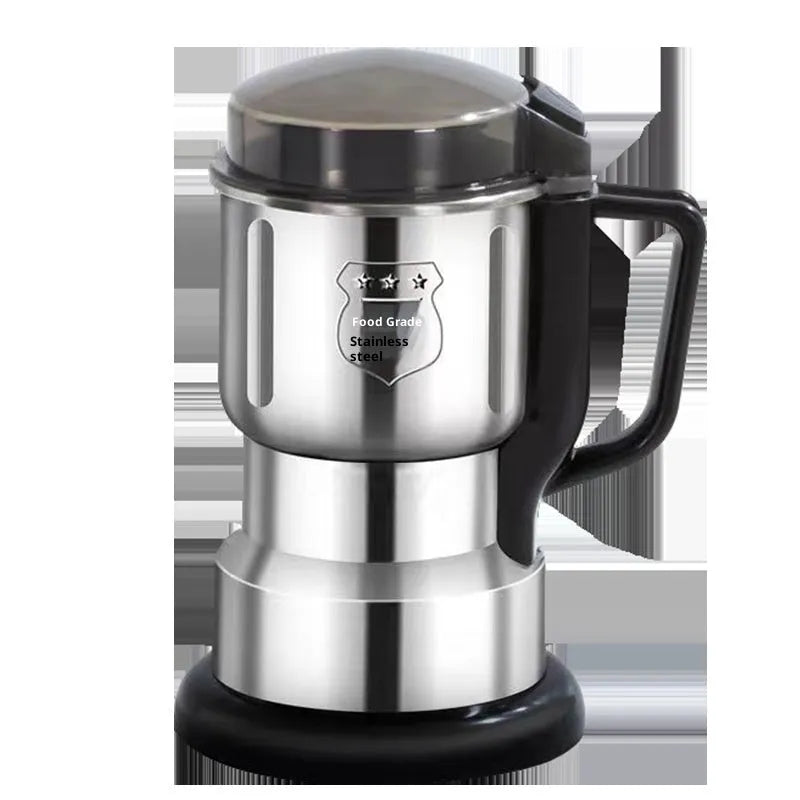 600g electric grain grinder mill with stainless steel body, eight leaf knife and 200 x 145 mm size