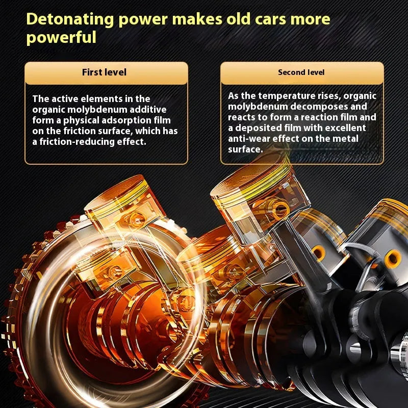 White 60ml container of engine anti-wear additive for automotive repair and protection