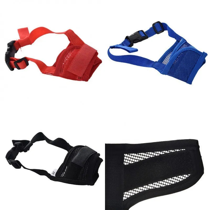 Adjustable plastic basket dog muzzle in various colours and sizes for biting control