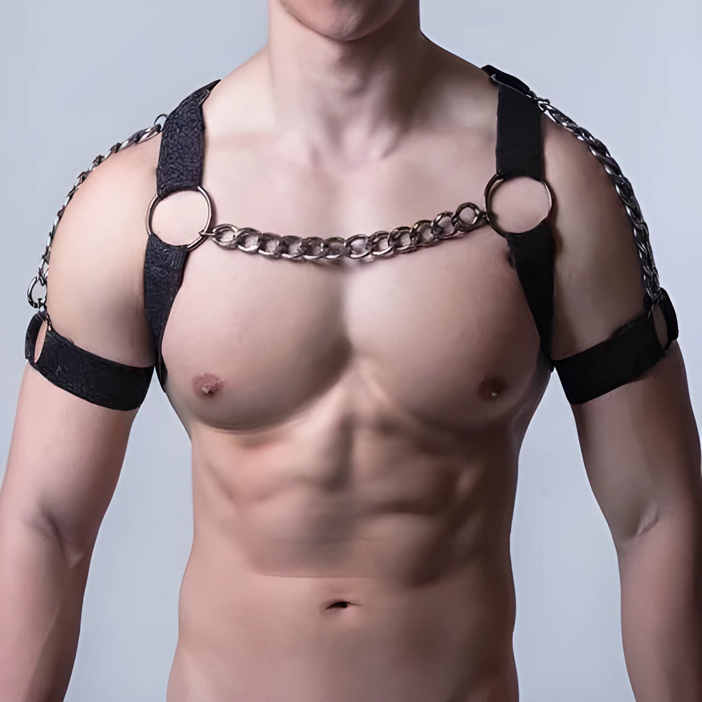 Black adjustable elastic belly band corset with metal chain, specification YLM-123, single pack