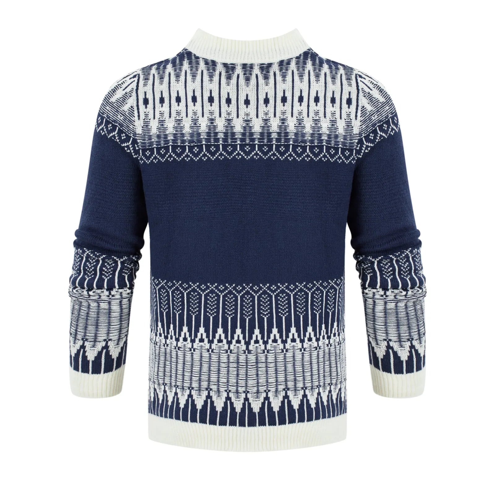 Men's ribbed knit sweater in regular fit with crew neck and long sleeves
