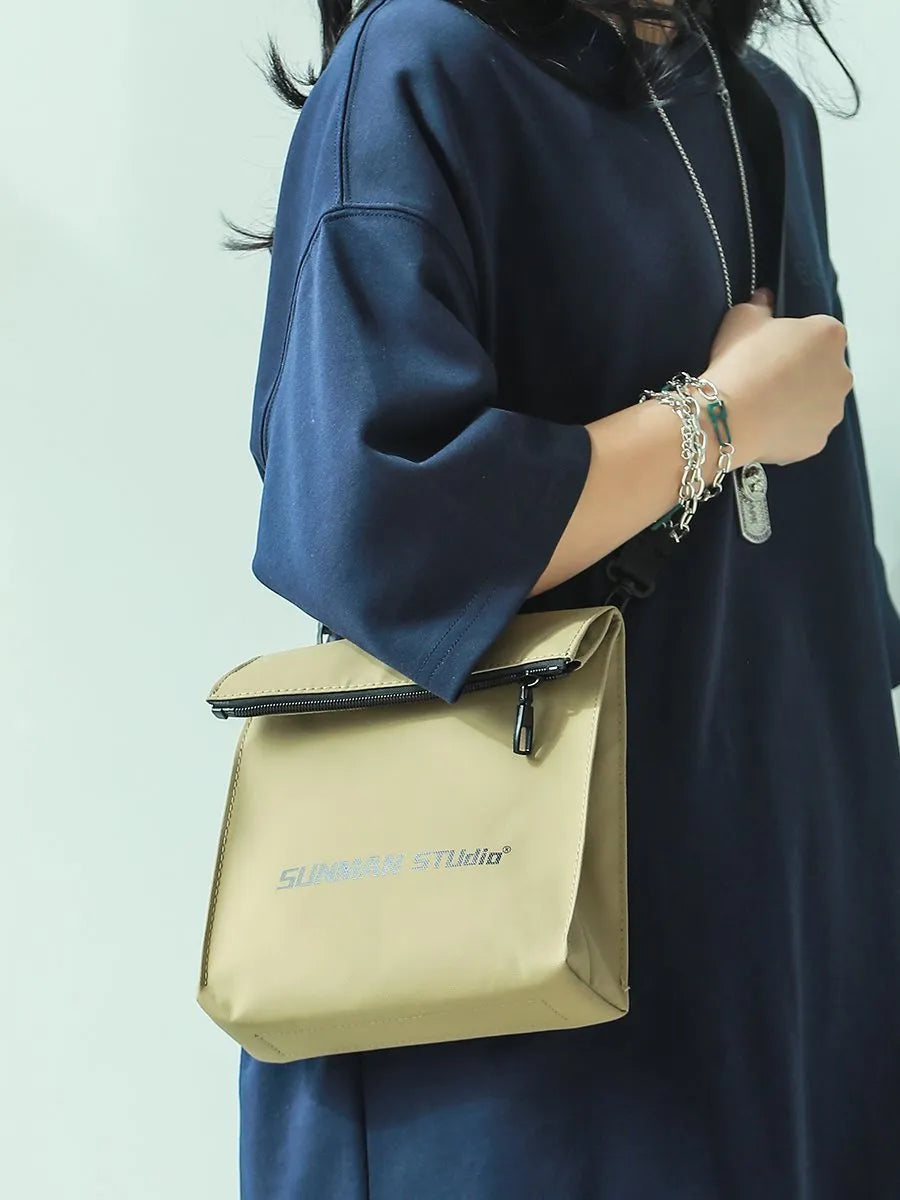 Messenger design backpack in polyester with Oxford lining, shown in available colour options