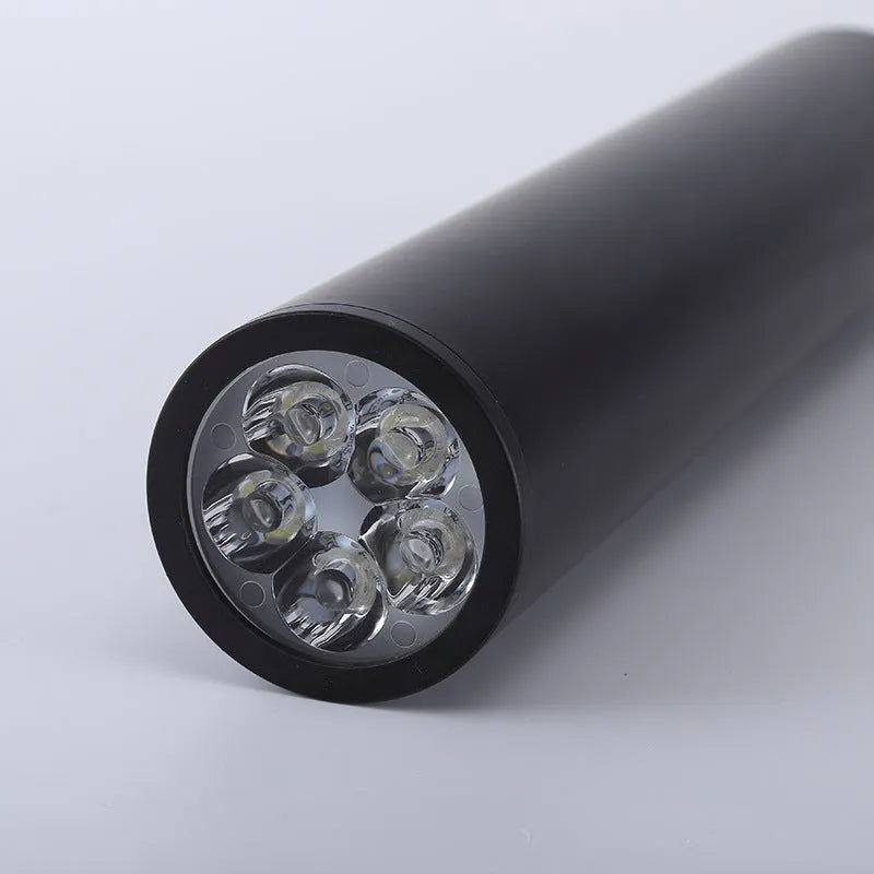 Black round LED surface mounted ceiling downlight spotlight for living rooms