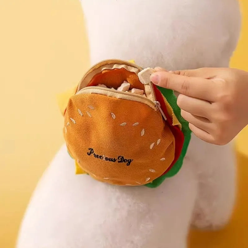 Cartoon hamburger chips design adjustable vest leash for pets with backpack and escape-proof feature