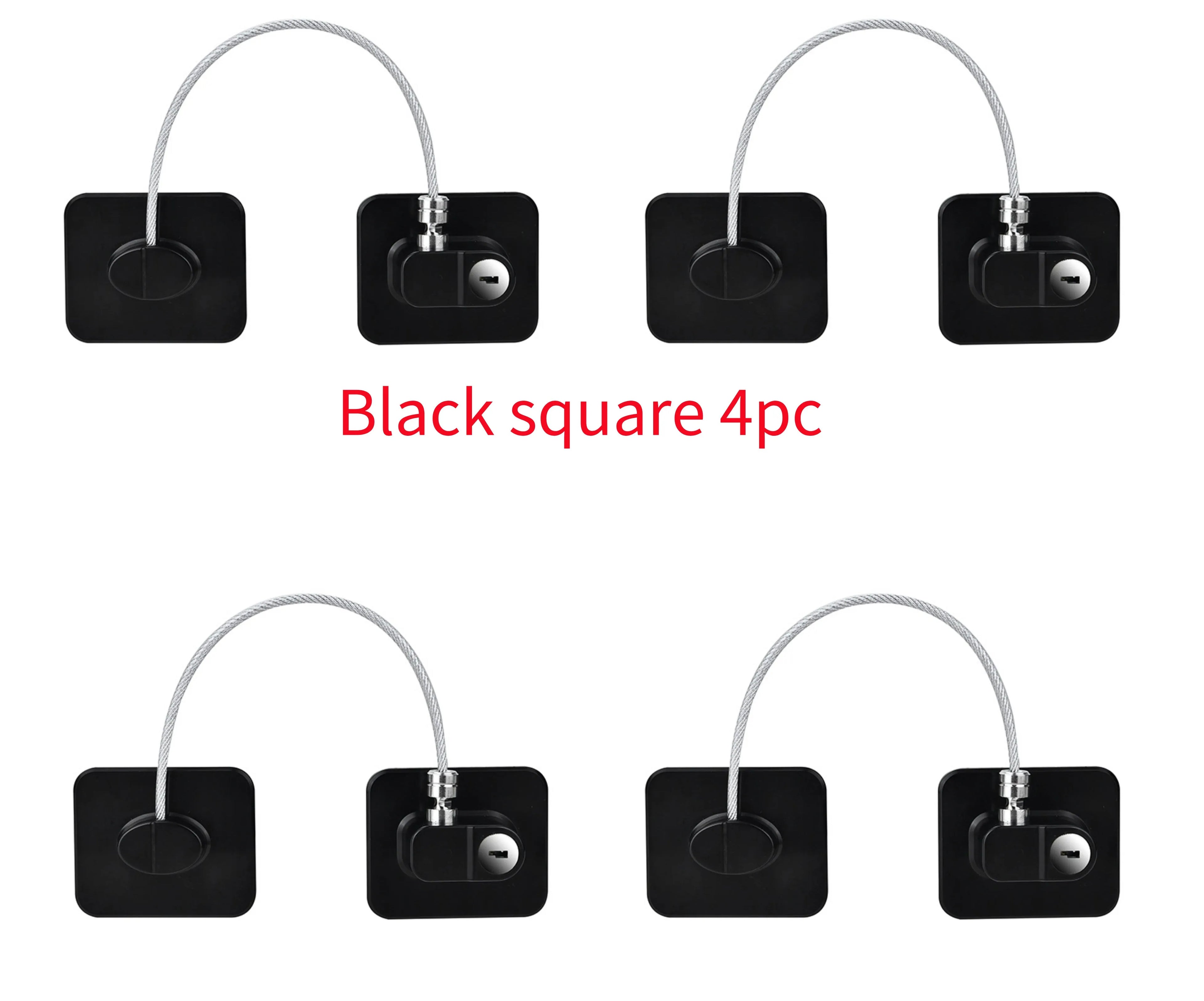 Window security chain lock with 18cm steel cable and aluminium alloy body in white colour
