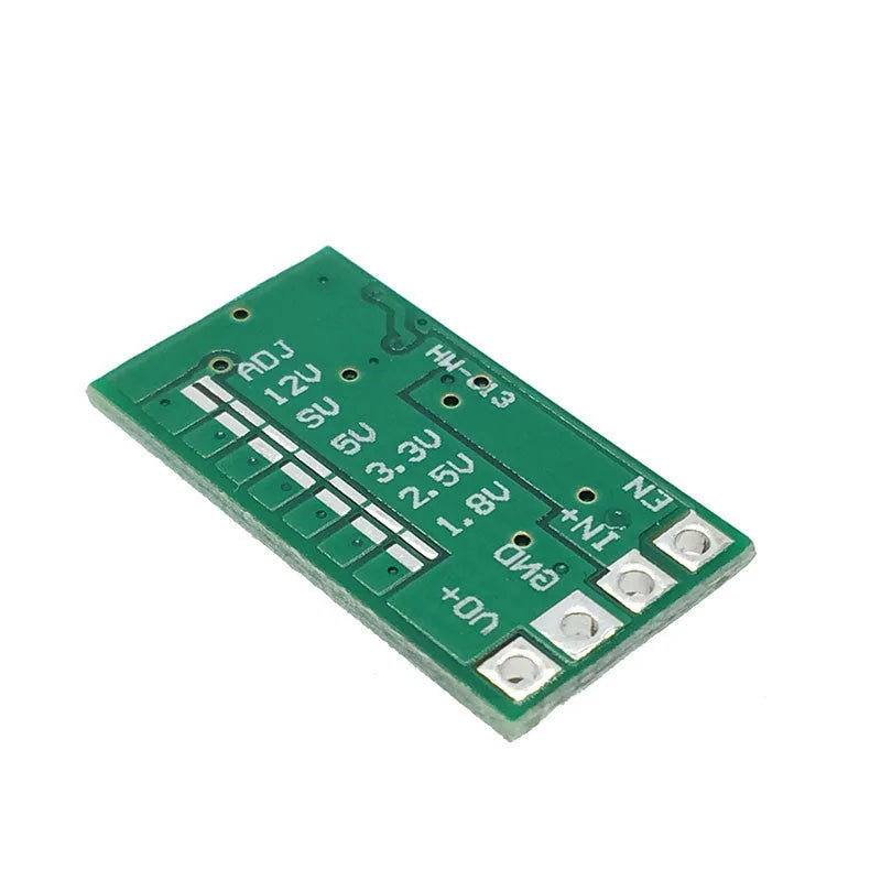 Green PCB DC-DC step down converter module converting 12-24V to 5V 3A output