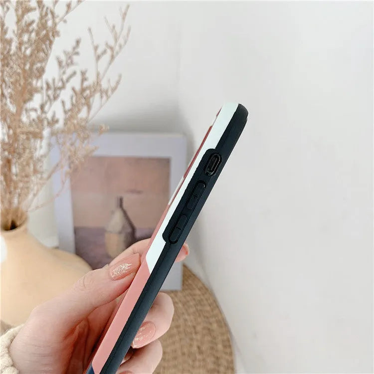 Graffiti silica gel mobile phone case for iPhone 11 Pro Max with Japanese and Korean style print and frame colour matching