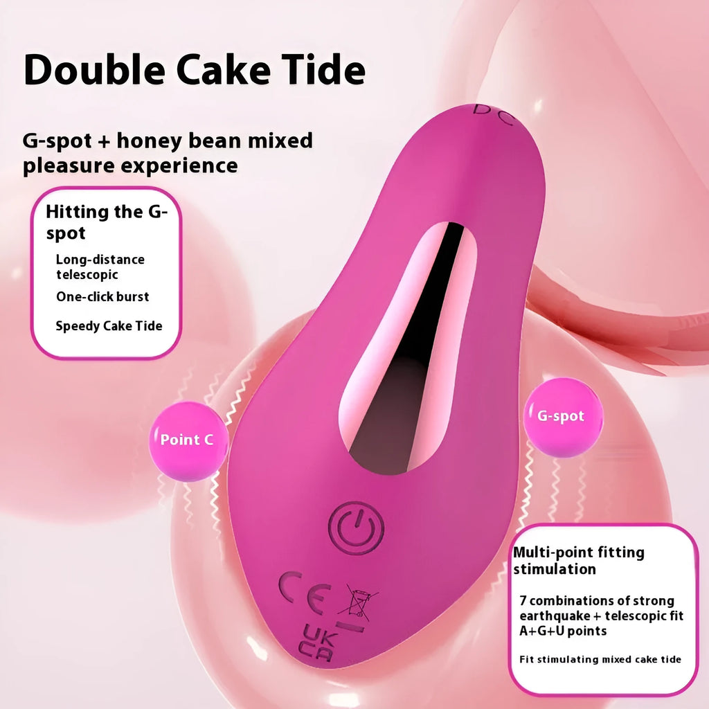 Rose Red wearable female massager with app control and USB charging port