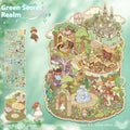 Large PET 3D cartoon hand account stickers for miniature scene collage and journaling