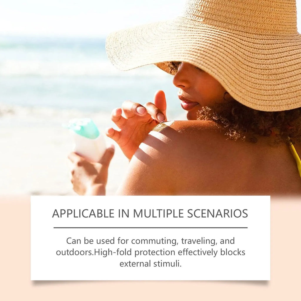 50ml sunscreen tube with titanium dioxide and hyaluronic acid for summer UV protection