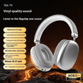 TEX-T9 Bluetooth headset in black, head-mounted sports style, wireless with 10m range and 8+ hour battery.
