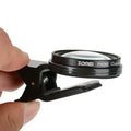 Smartphone macro lens with 37mm diameter and aluminium alloy frame for close-up photography