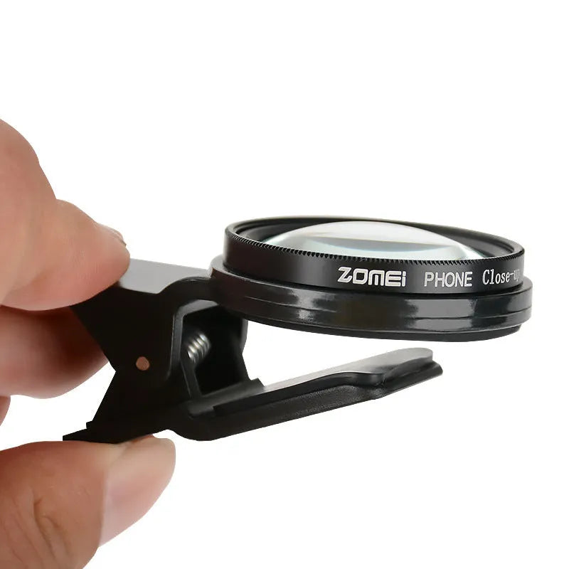 Smartphone macro lens with 37mm diameter and aluminium alloy frame for close-up photography