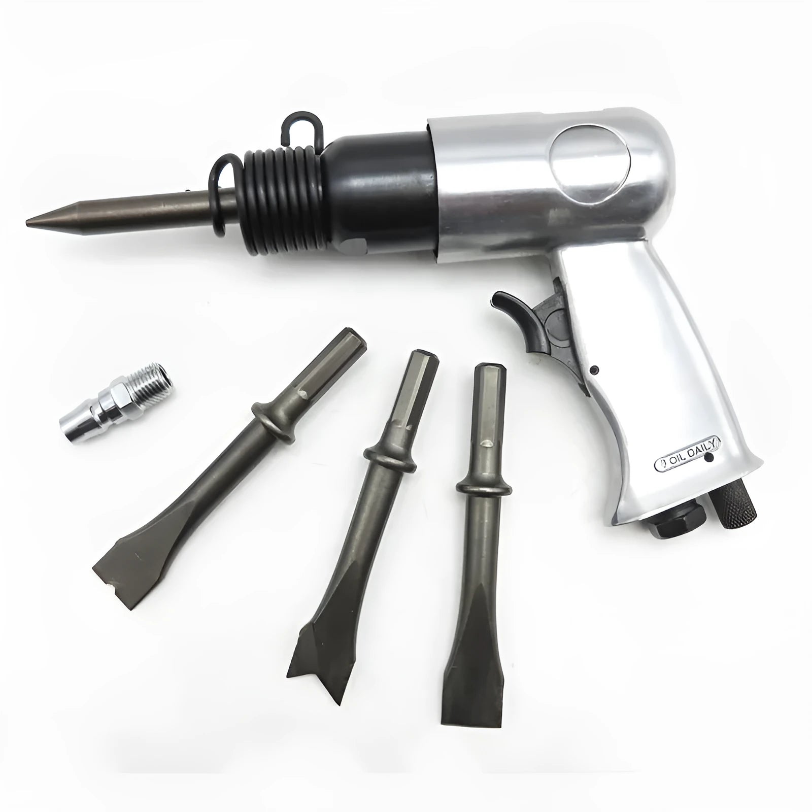 150mm steel air hammer tool with hex and round handle options for brake and rust removal