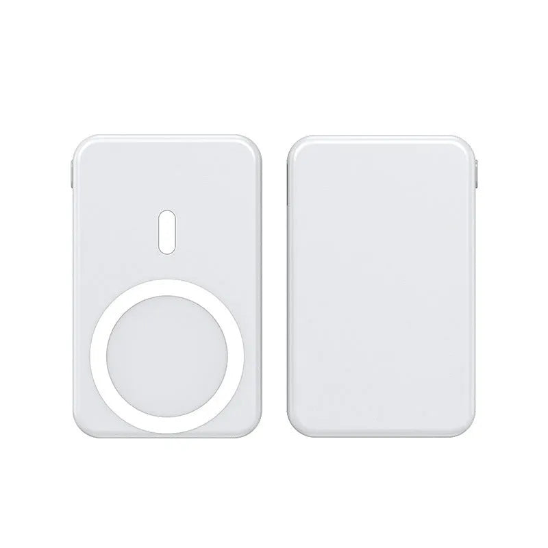 Ultra-thin magnetic wireless power bank for iPhone in black, white and blue colours