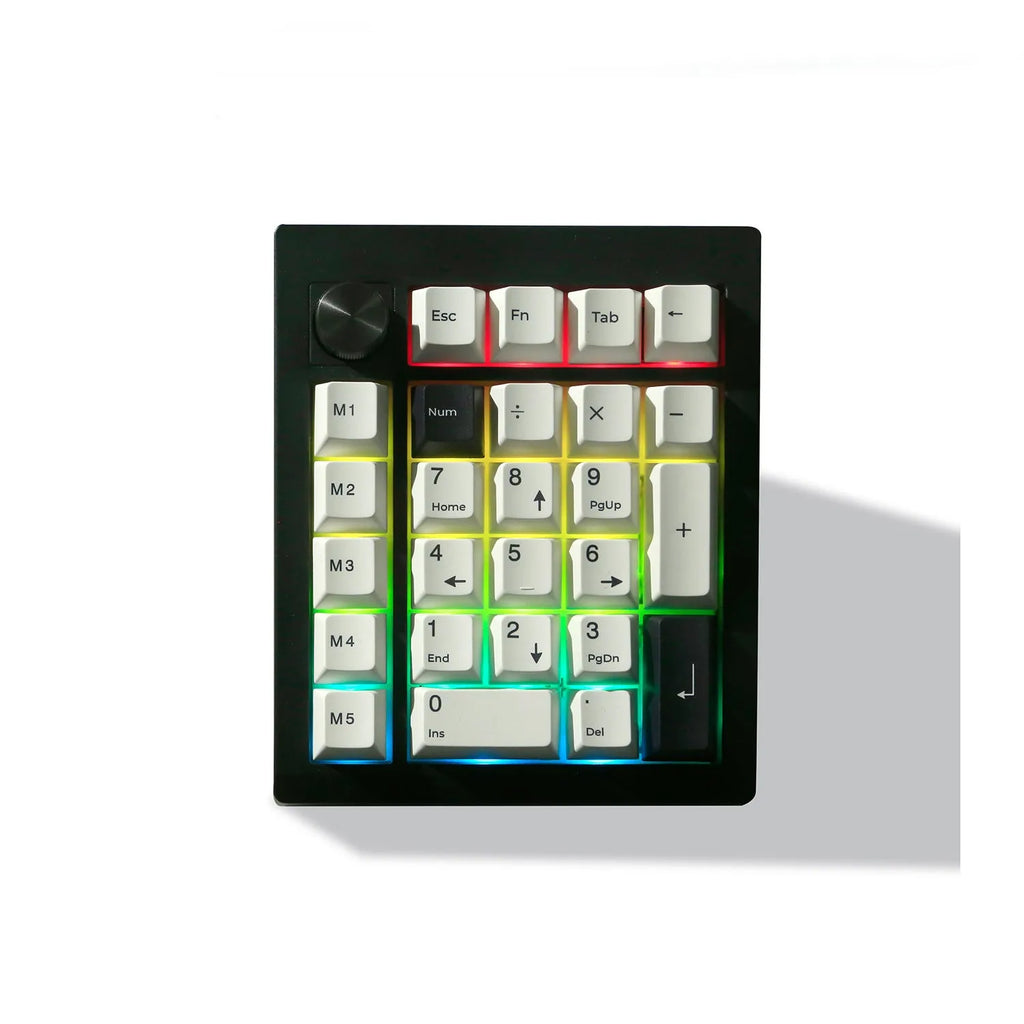 Wireless mechanical numeric keyboard with Bluetooth connectivity in black and white colour options