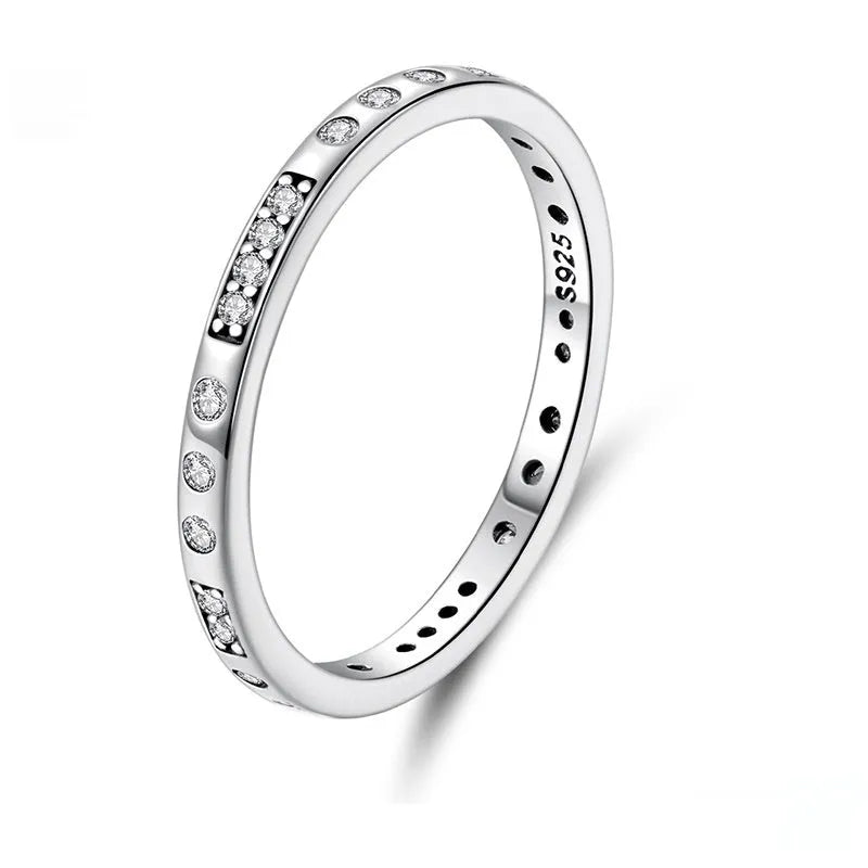 Silver coloured I Love You ring with oxidised black finish, simple bracelet band style.