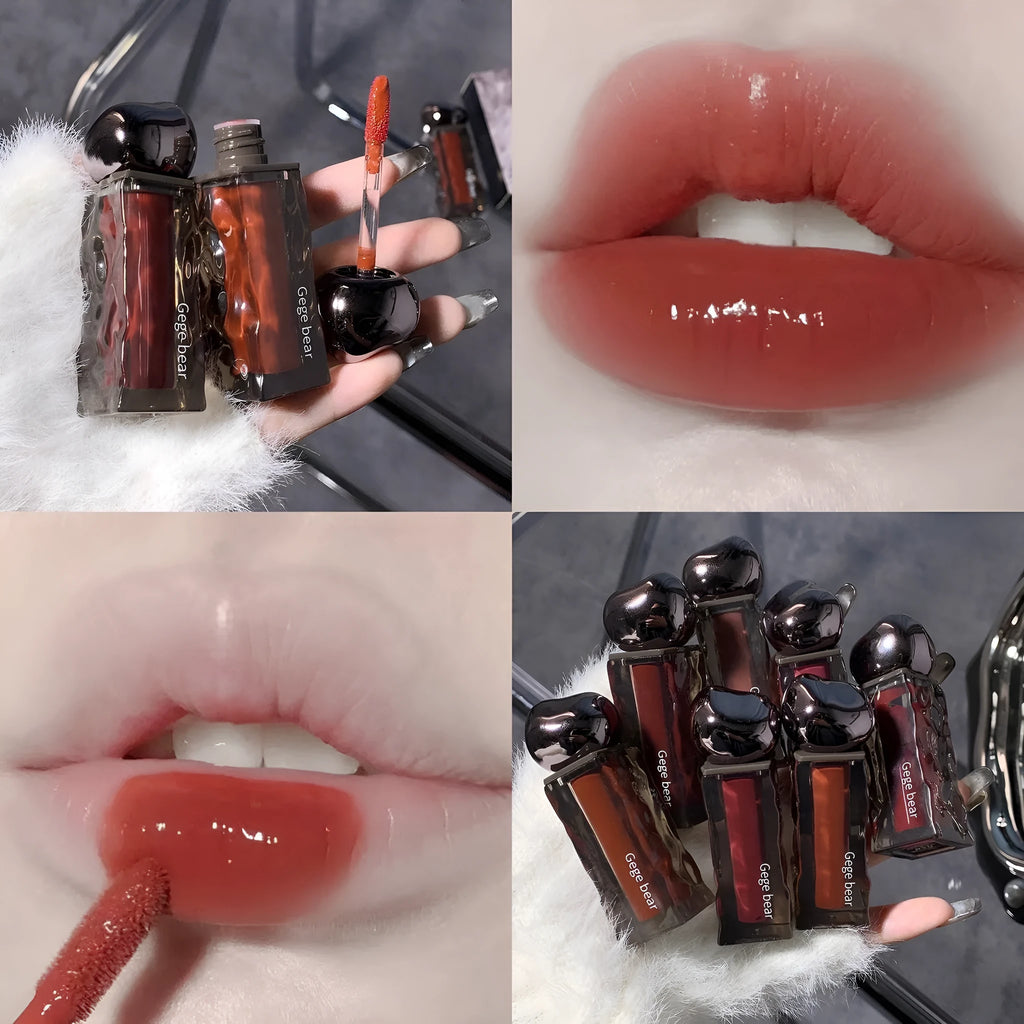 Glacier Lava Lip Lacquer mirror lip gloss with water light finish in seven colour options