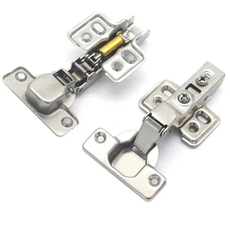 761 cold rolled steel nickel plated hydraulic damping cabinet hinge showing straight, middle, and large bend types