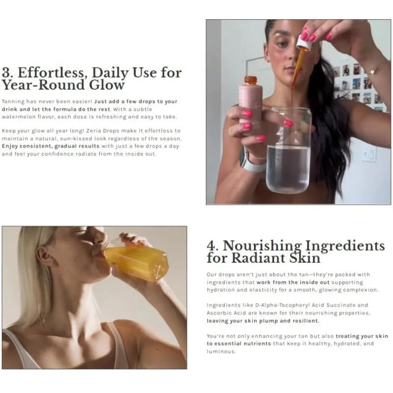60ml sun tanning drops bottle for enhancing natural skin colour without sun exposure