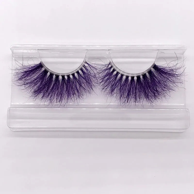 Mink false eyelashes pure handmade natural look reusable flared wispy lashes CK01 colour option