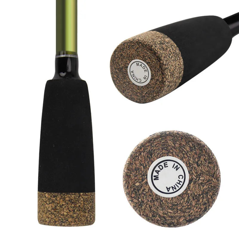 Cao Mang 4-section carbon fishing rod with dark green blank and imitation wood handle