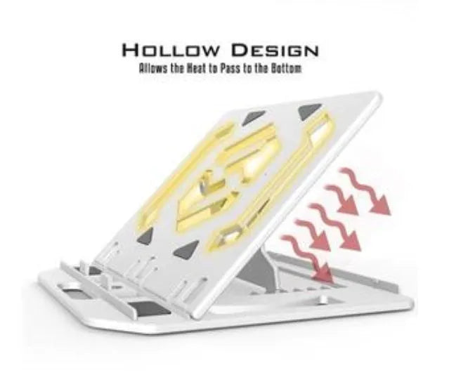 Notebook stand adjustable 7 angles engineering plastic black white 283x278x22mm