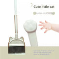 Purple plastic broom and dustpan set with non-stick rotating brush and built-in holder