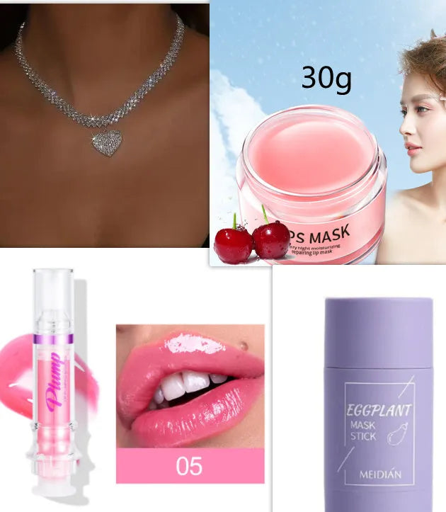 20-30g boxed lip moisturising mask product with lip box