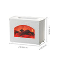 Simulated flame humidifier in black with USB cord, compact design for home use