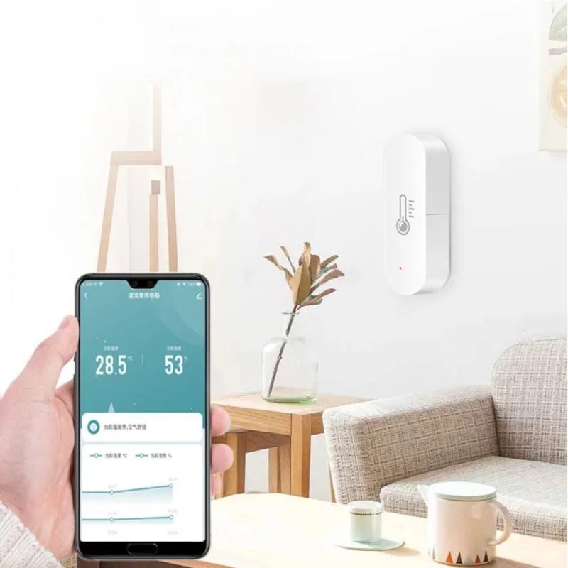 Doodle Zigbee WiFi smart hygrometer with humidity and temperature display for indoor use