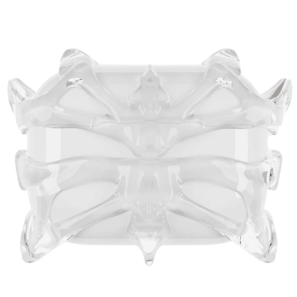 Transparent resin 3D printed earphone case for AirPods Pro 1 and 2, showing original design.