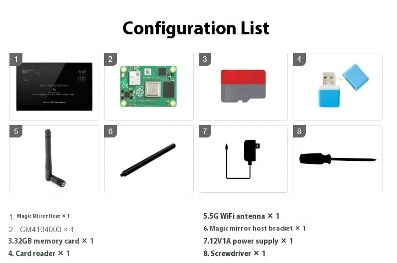 13.3-inch black touch screen display with integrated CM4 board for voice assistant applications.