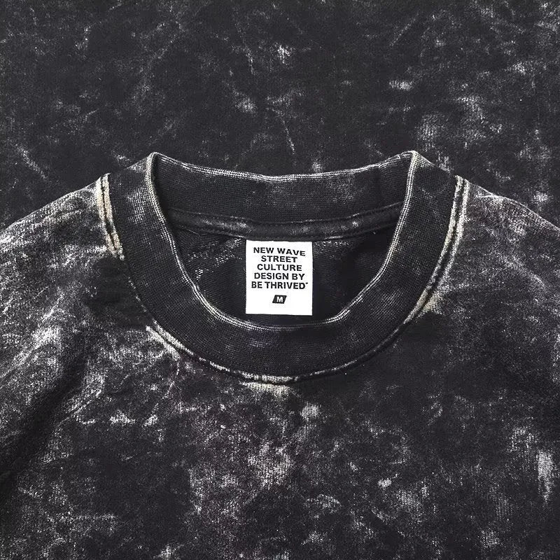 Men's black cotton short-sleeved casual top shown on a plain background