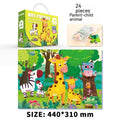 Paper kids jigsaw puzzle in colour box, 23x18x6.5cm, animal, space, dinosaur themes, ages 4-6