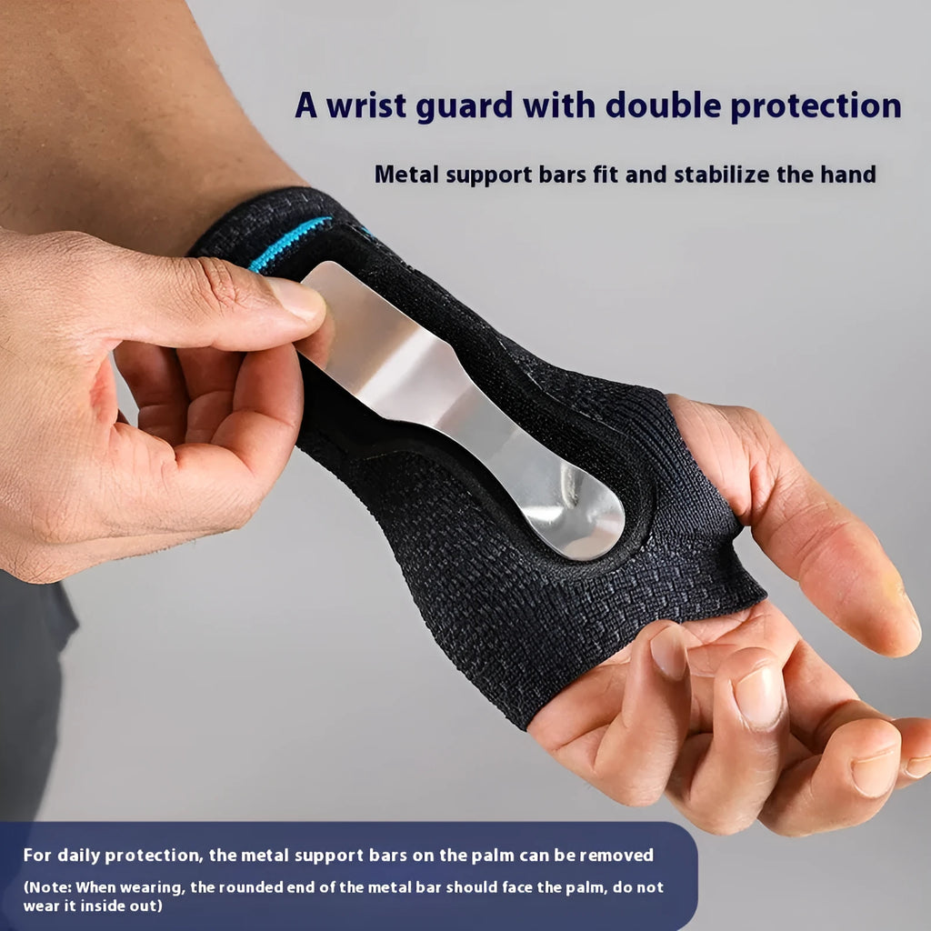 Wrist guard sheath for sports in pink, blue, dark gray or black, left or right hand, sizes L M XL