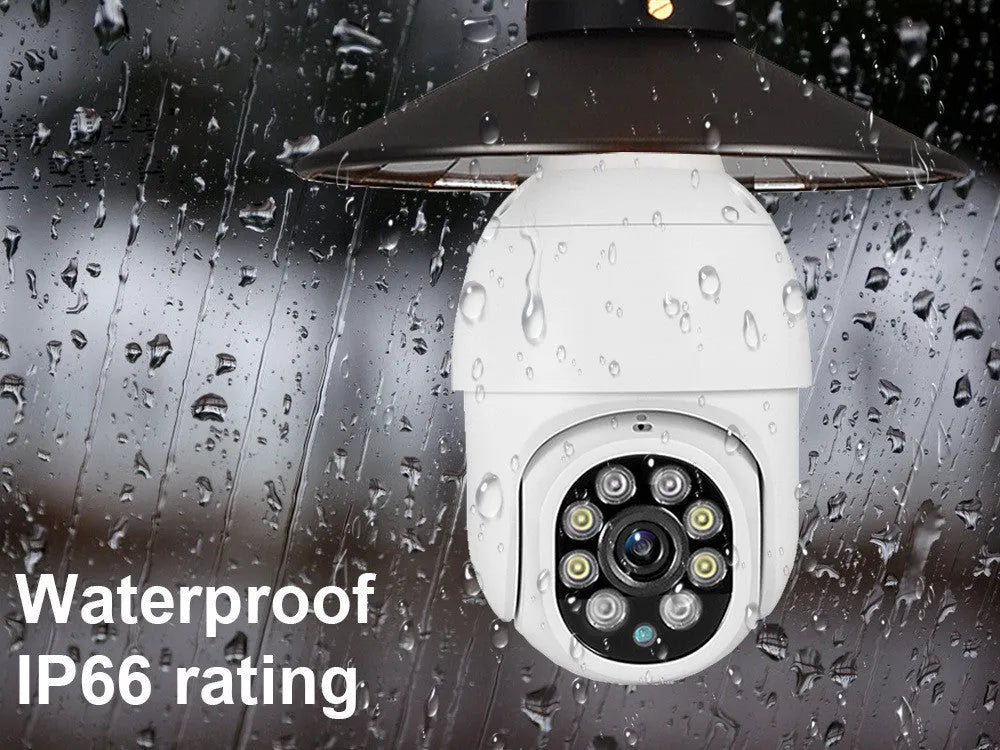 White 1080P wireless WIFI PTZ security camera with ABS housing for indoor surveillance