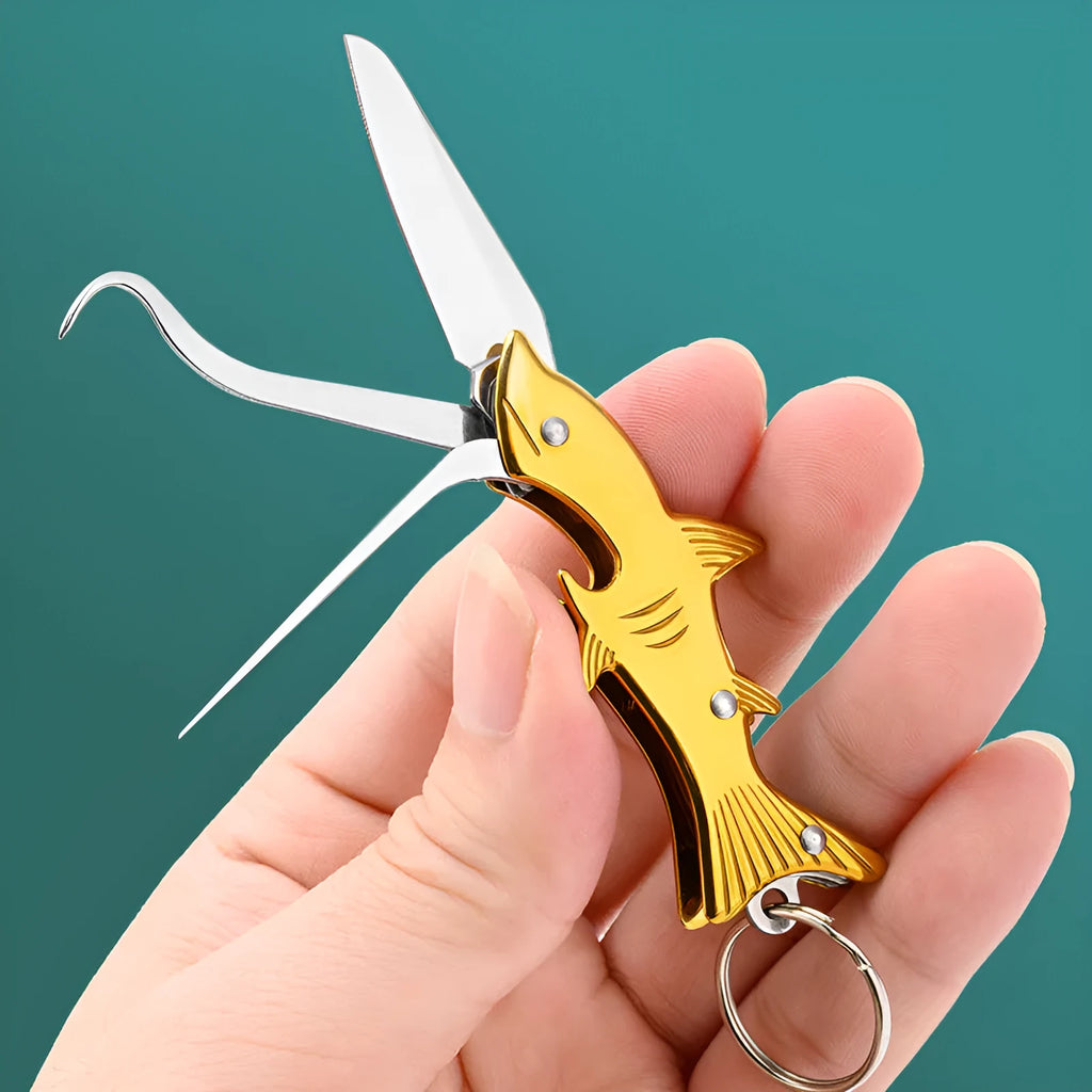 304 stainless steel toothpick knife multi-functional kitchen tool with non-slip grip in gold or silver
