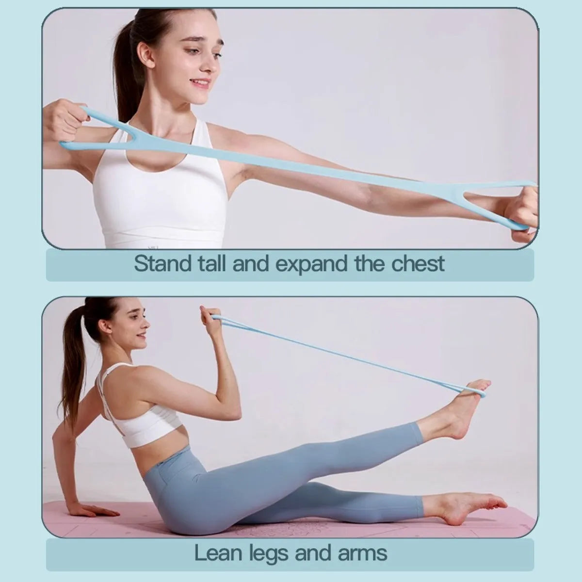 Mini resistance band kit set of 3 loop bands in Light, Medium, and Heavy levels for legs and glutes