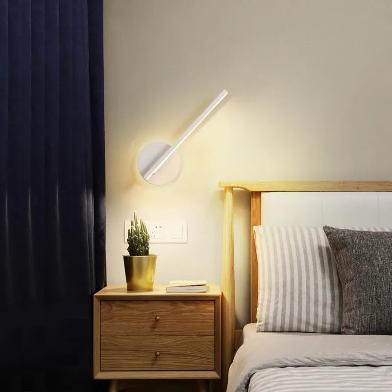 LED wall light with iron lampshade, 30 x 10 x 8 cm, black or white, 220V wall sconce