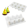 Silicone baking mould set with six pineapple and pine cone shaped cavities for Italian mousse desserts