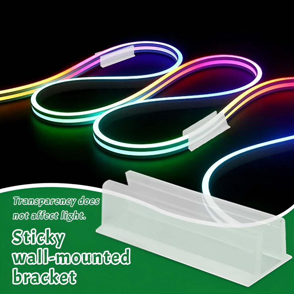 Plastic sticky wall-mounted cable bracket for punch-free bedside data cable organisation