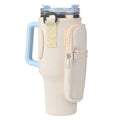 Neoprene cup sleeve for vacuum thermal straw cup in black, 23cm high, with non-slip surface
