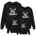 Family matching Christmas sweater pullover jumper in black and red for men women kids and babies