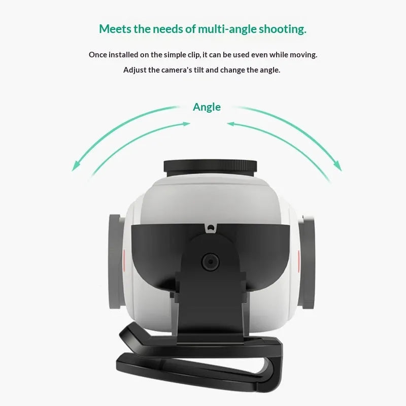 Black plastic magnetic camera bracket for Insta360 GO3 and GO3S with fixed frame cap clip