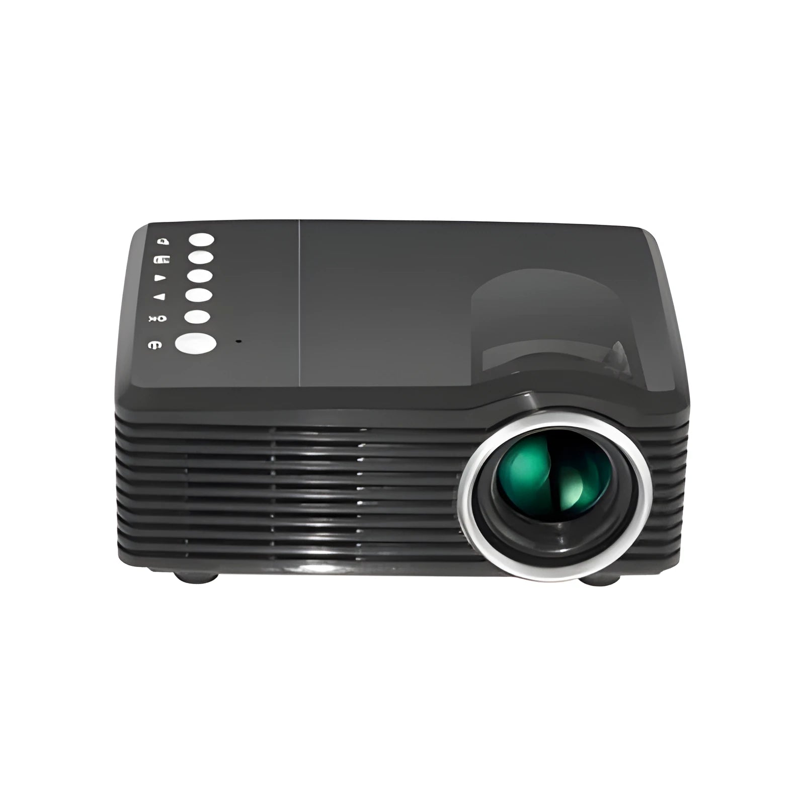 Sida SD30 compact children projector in black on table with USB cable and remote control