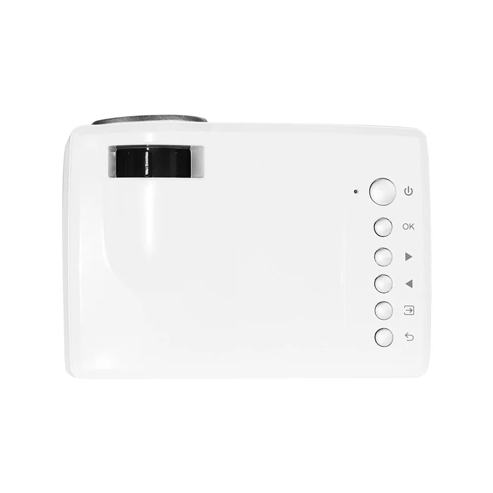 Sida SD30 compact children projector in black on table with USB cable and remote control