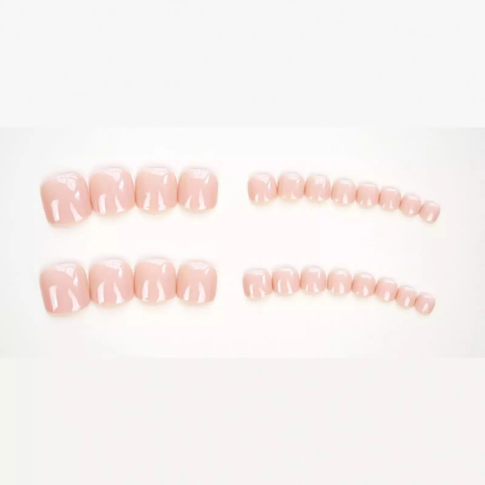 Toenail sticker set with glue adhesive in J-52 skin colour for DIY manicure pedicure decoration